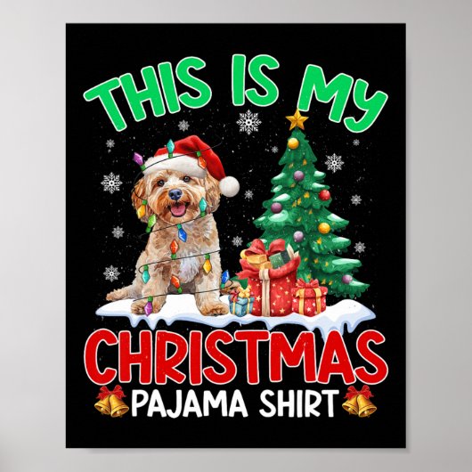 Dit is mijn kerstpyjama apoo Hondenliefhebbers Xma Poster (Voorkant)