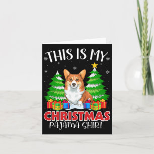 Dit is mijn kerstpyjama Corgi hond Xmas PJS Kaart