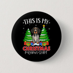 Dit is mijn kerstpyjama Engelse wijzerhond XM Ronde Button 5,7 Cm