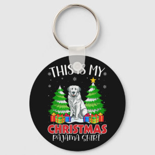 Dit is mijn Kerstpyjama Grote Pyreneeën Hond XMA Sleutelhanger