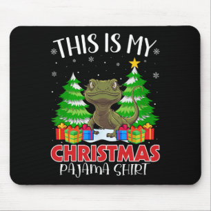 Dit is mijn kerstpyjama-hagedis Xmas PJS Muismat