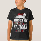 Dit is mijn kerstpyjama Leopard Buffalo Plaid T-shirt (Voorkant)