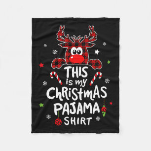 Dit is mijn kerstpyjama leuk kerst rendier fleece deken