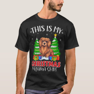 Dit is mijn kerstpyjama Lhasa Apso hond Xmas PJ T-shirt