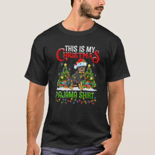 Dit is mijn kerstpyjama Lighting Rottweiler D T-shirt