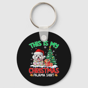 Dit is mijn kerstpyjama Maltese Hondenliefhebbers  Sleutelhanger