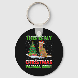 Dit is mijn kerstpyjama-shirt Kerstmis Sleutelhanger