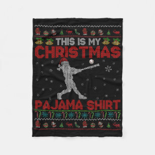 Dit is mijn kerstpyjama shirt Santa Softll Swe Fleece Deken
