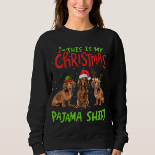 Dit is mijn kerstpyjama teckel cadeau Santa X Trui