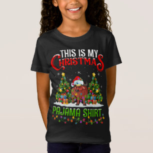Dit is mijn kerstpyjama waterbuffel Kerstmis T-shirt
