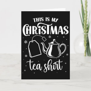 Dit Is Mijn Kerstthee T-shirt Grappige Thee Liefhe Kaart