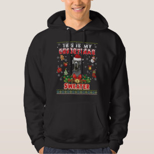 Dit is mijn kersttrui Grote Deense Hond Lelijk M Hoodie