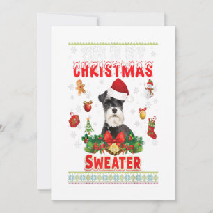Dit Is Mijn Kersttrui Schnauzer Hond Lelijke Mij Feestdagenkaart
