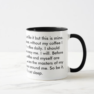 Dit is mijn koffie, dit is mijn pistool. mok