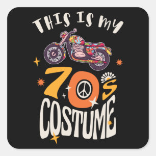 Dit is mijn kostuum van 70. vierkante sticker