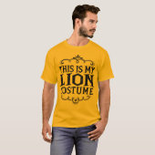 Dit is mijn leeuwenkostuum Grappig Lui Halloween T-shirt (Voorkant volledig)
