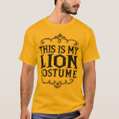 Dit is mijn leeuwenkostuum Grappig Lui Halloween T-shirt (Voorkant)