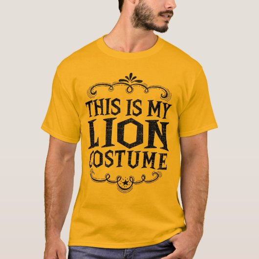 Dit is mijn leeuwenkostuum Grappig Lui Halloween T-shirt (Voorkant)