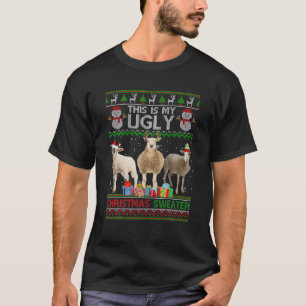 Dit is mijn lelijke trui Santa Claus schapen Kerst T-shirt