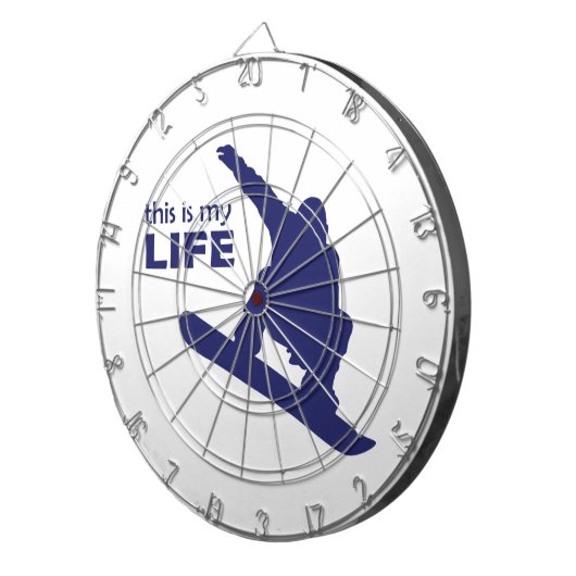 Dit is mijn leven (Snowboarding) Dartbord (Voorkant Rechts)