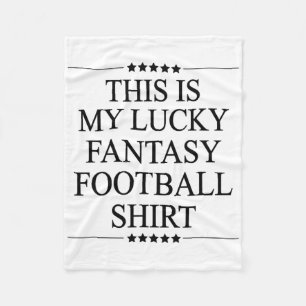 Dit is mijn Lucky Fantasy Voetbal T-Shirt Grappig Fleece Deken