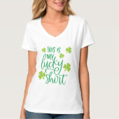 Dit is mijn Lucky Shirt Groen Whimsical Typografie (Voorkant)