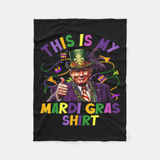Dit is mijn Mardi Gras Shirt Funny Trump President Fleece Deken