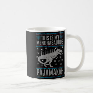 Dit is mijn menorah-saurus Happy Chanoeka dinosaur Koffiemok