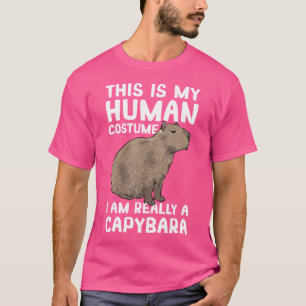Dit is mijn mens. Ik ben echt een capibara knaagdi T-shirt