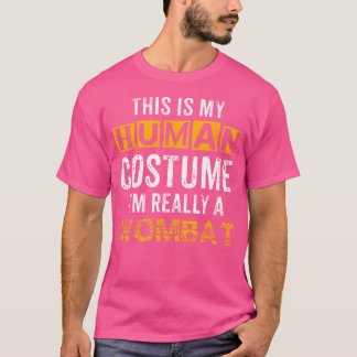 Dit is mijn mens Ik ben echt een wombat Halloween T-shirt