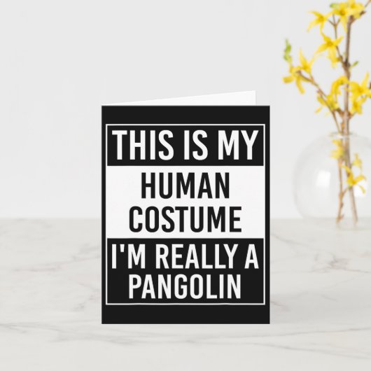Dit Is Mijn Mens Ik Ben Echt Pangolin  Kaart (Gele Bloem)