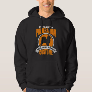 Dit is mijn menselijke kostuum dat ik echt een pom hoodie