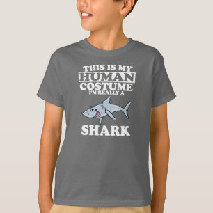 Dit is mijn menselijke kostuum dat ik een haai ben t-shirt