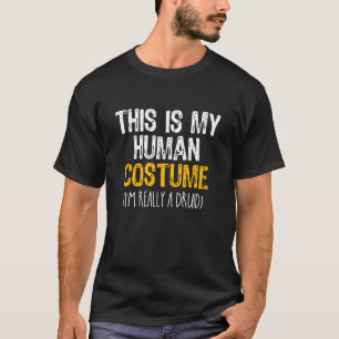 Dit is mijn menselijke kostuum Druïde Halloween lu T-shirt