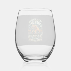Dit Is Mijn Menselijke Kostuum Franse Bulldog Pomp Wijnglas Zonder Voet