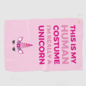 Dit is mijn menselijke kostuum - Unicorn Edition I Golfhanddoek (Horizontaal)