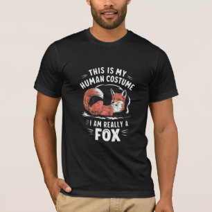 Dit Is Mijn Menselijke Verkleed Als Echte Vos Hall T-shirt