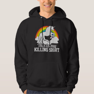 Dit is mijn moord - Grappig Unicorn Rainbow 1512 Hoodie