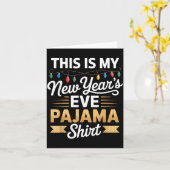 Dit Is Mijn Nieuwe Nieuwjaarsavond Pyjama Shirt Fe Kaart (Gele Bloem)