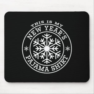 Dit is mijn nieuwjaarspyjama-shirt leuk winter sne muismat