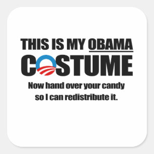 Dit is mijn Obama Costume Vierkante Sticker