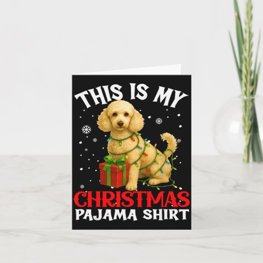 Dit Is Mijn Odle Kerst Pyjama Shirt Xmas Huisdier Kaart (Voorkant)