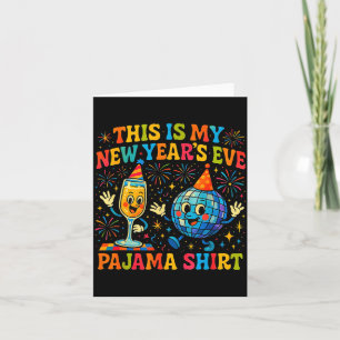 Dit is mijn oud-en-niewjaarsavond pyjama grappig r kaart