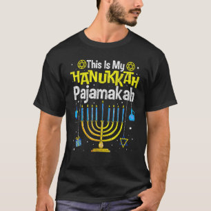 Dit is mijn Pajamakah Menorah Hanukkah Pajamas Cha T-shirt