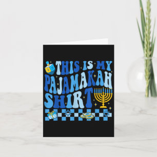 Dit Is Mijn Pajamakah T-shirt Chanukah Pyjama Groo Kaart