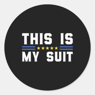 Dit Is Mijn Pak Grappige Oekraïense Vlag Zelensky Ronde Sticker
