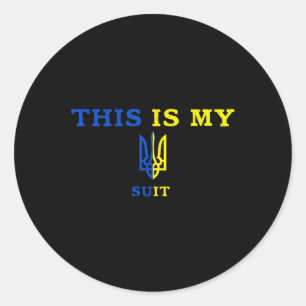 Dit is mijn pak, ik speel geen kaarten, leuk ronde sticker