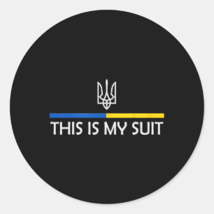 Dit Is Mijn Pak Ondersteun Zelensky Oekraïens Onde Ronde Sticker