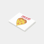 Dit is mijn Pizza die Shirt hart maakt Post-it® Notes (Schuin)