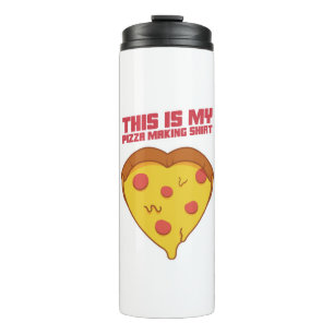 Dit Is Mijn Pizza Maken T-Shirt Hart Thermosbeker